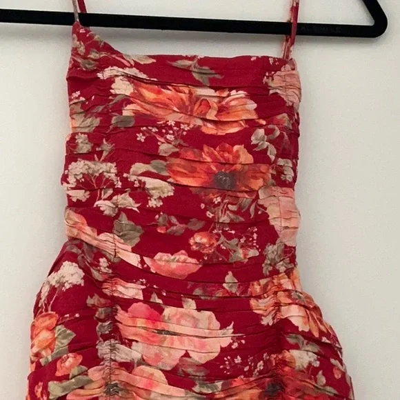 Floral Red Maxi Dress